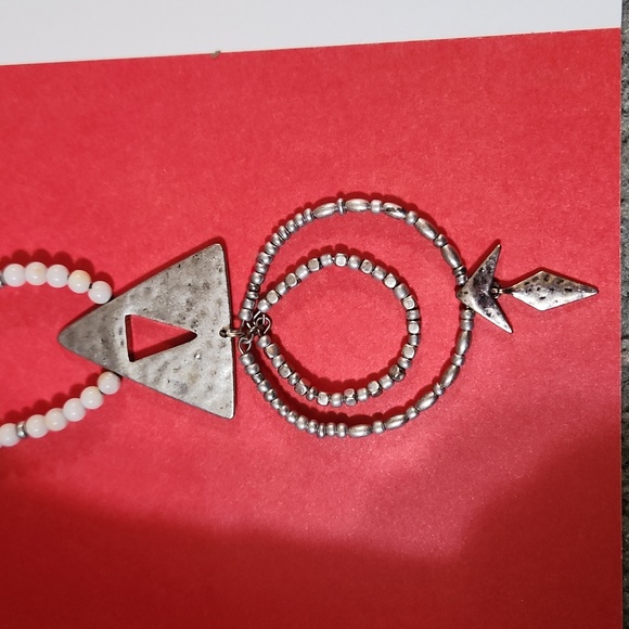 New Jade & Jasper silver bead adjustable hammered motif set - Picture 6 of 8